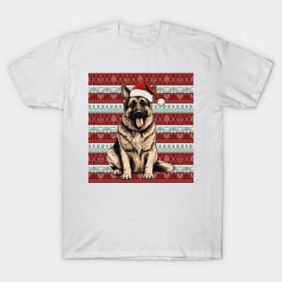 Funny German Shepherd Christmas Ugly T-Shirt